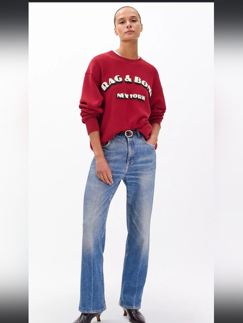rag & bone Miramar Shea Straight Pants Cotton Terry 25/28